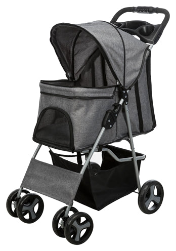TRIXIE Hundebuggy – Grau, bis 11 kg – Produktansicht 2