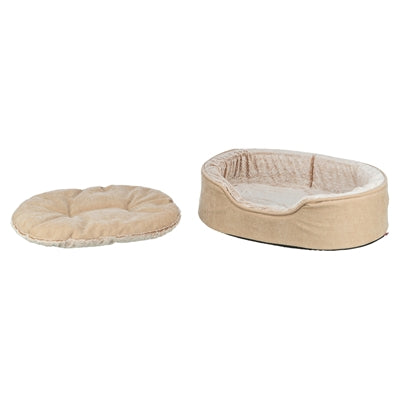 TRIXIE Vital Lino Soft – Hundebett in Beige/Creme – Produktansicht 7