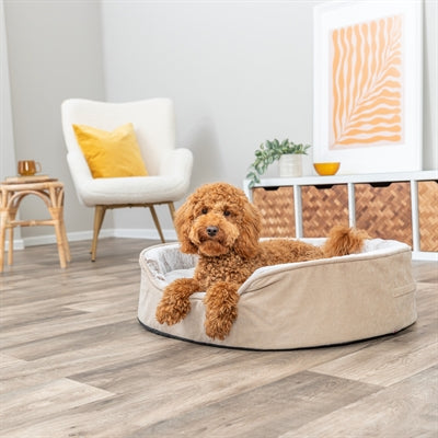 TRIXIE Vital Lino Soft – Hundebett in Beige/Creme – Produktansicht 9